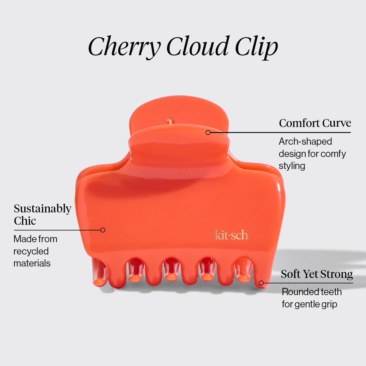 Alternative view of Cherry Cloud Claw Clip - Medium