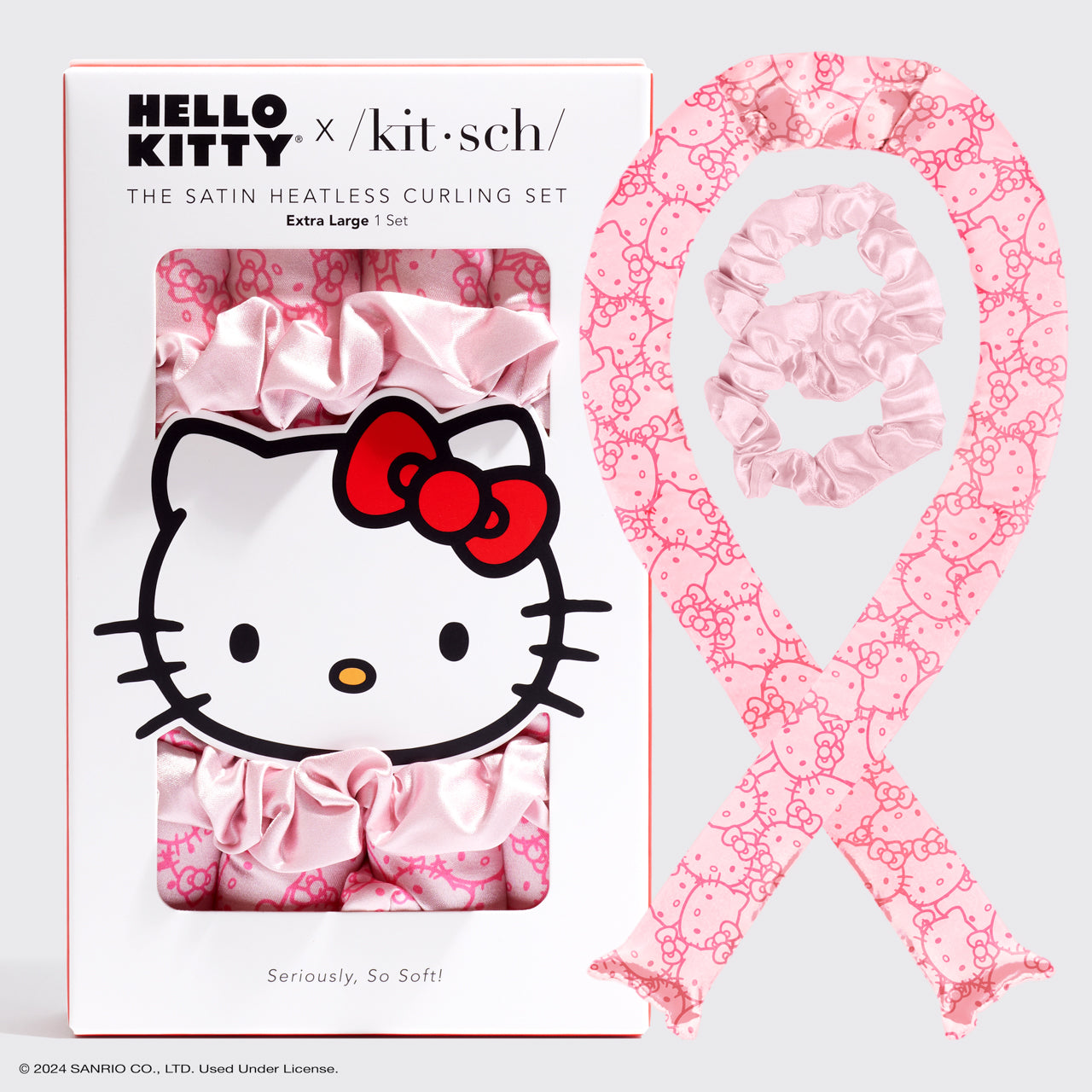 Kitsch x Hello Kitty XL Heatless Curling Set in Hello Kitty Faces
