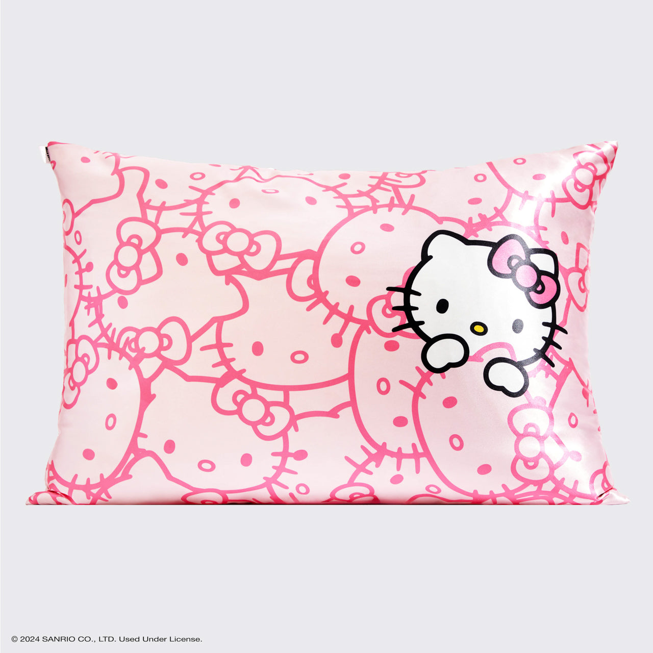 Alternative view of Kitsch x Hello Kitty Satin Pillowcase in Pink Hello Kitty Faces