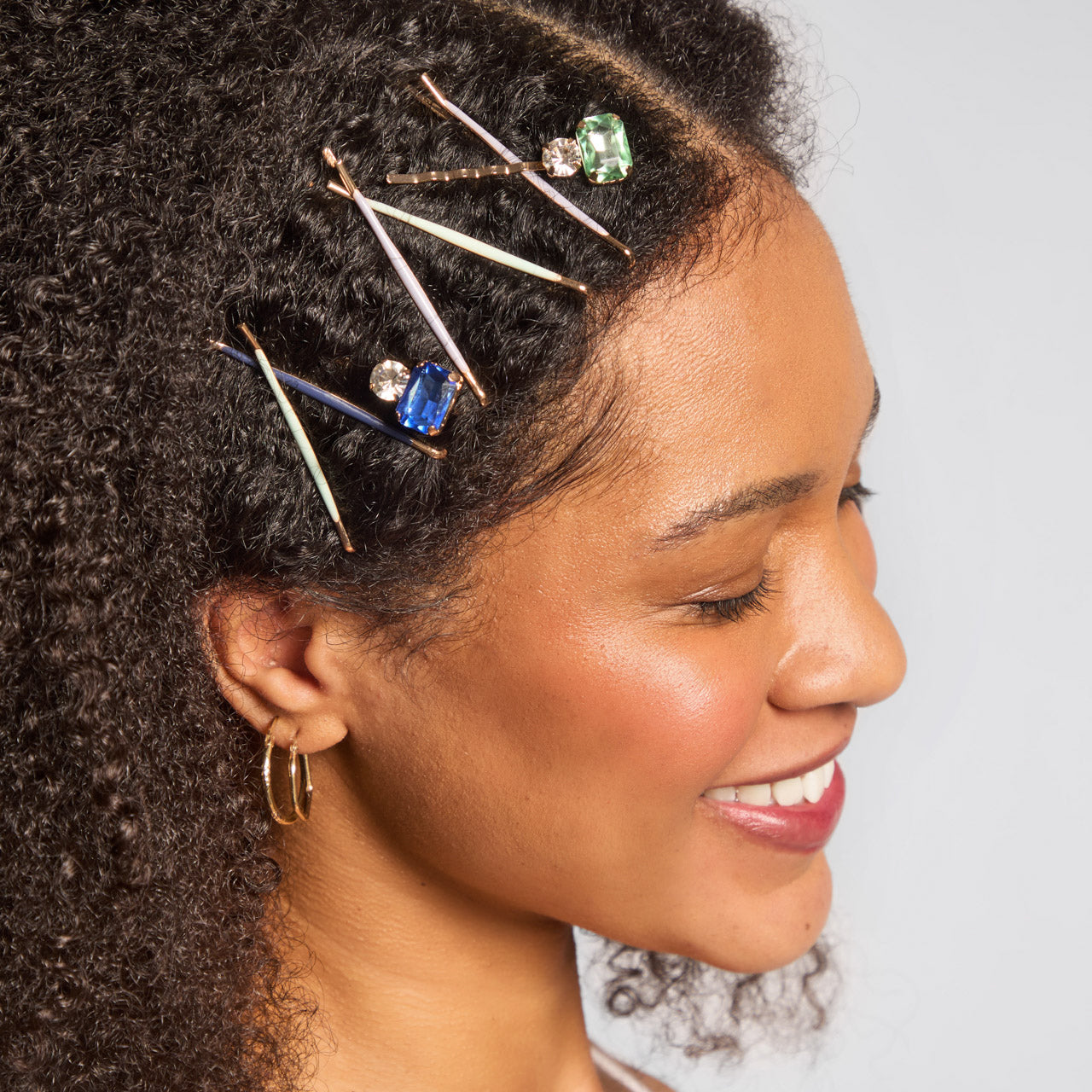 Garden Bouquet Cloud & Gem Bobby Pins 8pc Set - Image 5