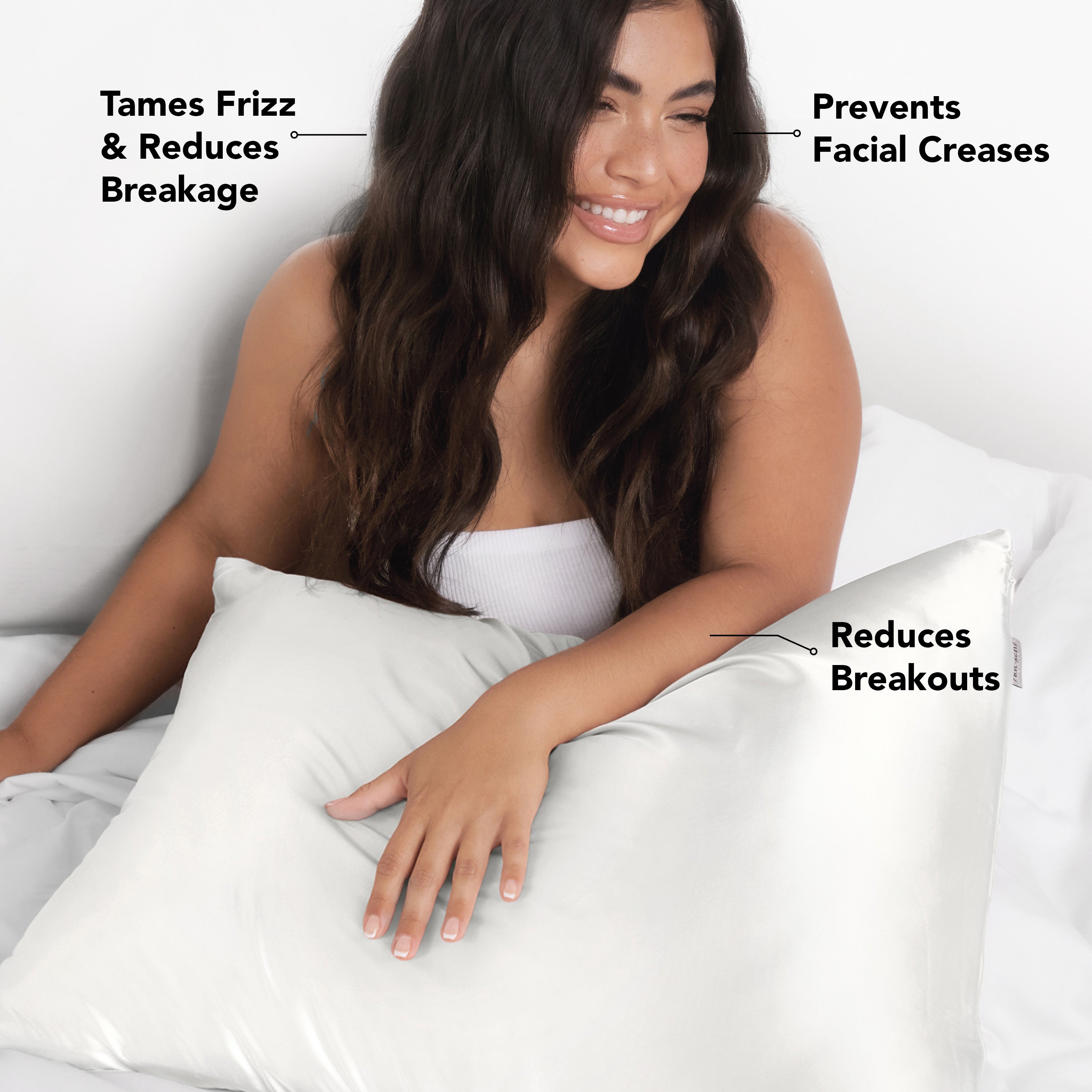 Alternative view of Satin Pillowcase in Ivory 4 Pack - King Bundle